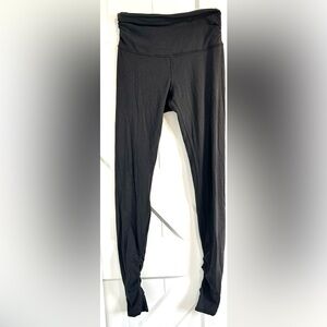 lululemon athletica Black ruched scrunch Leggings full length size 8
